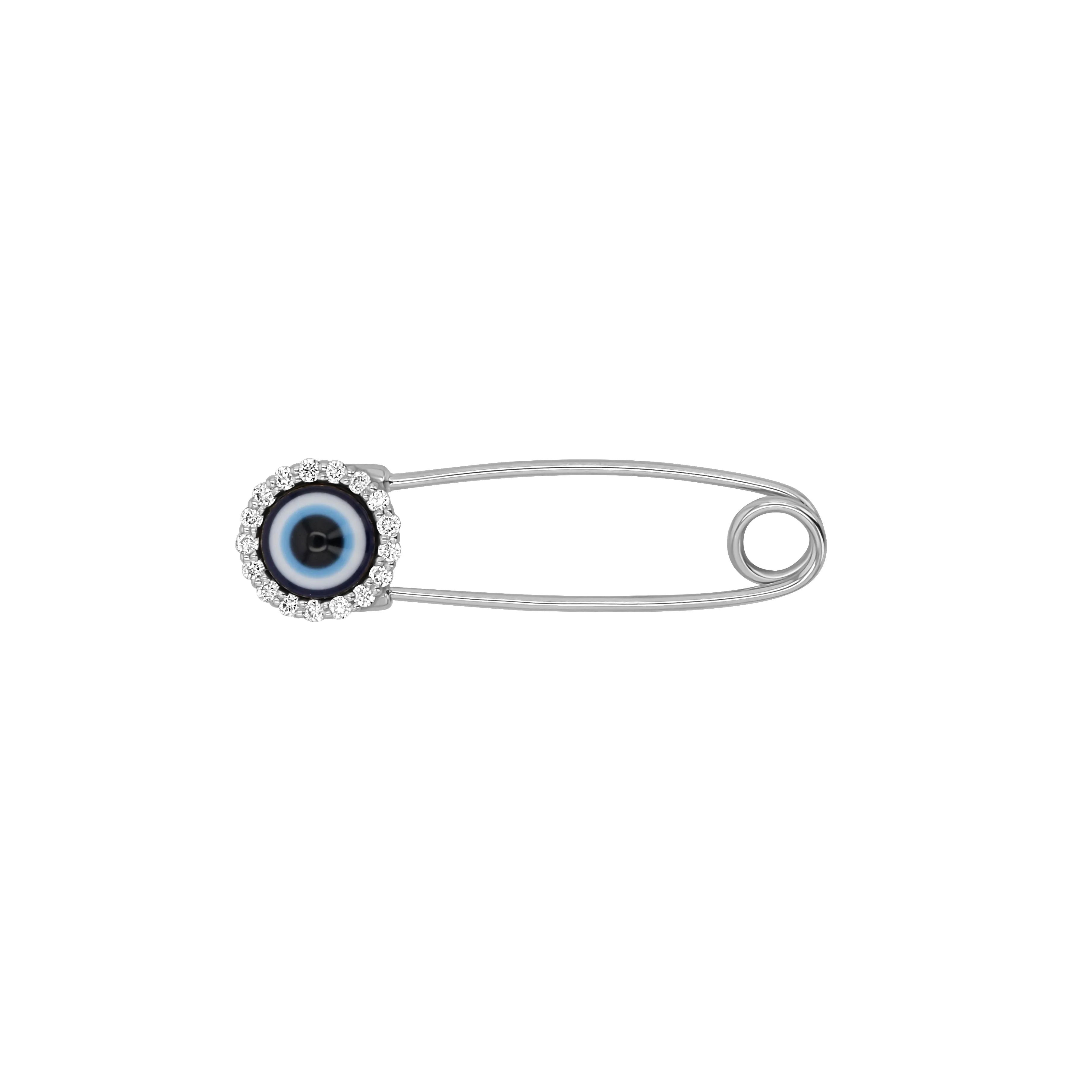 Evil Eye Charm Pin sold by Baby Gold product image thumbnail 2