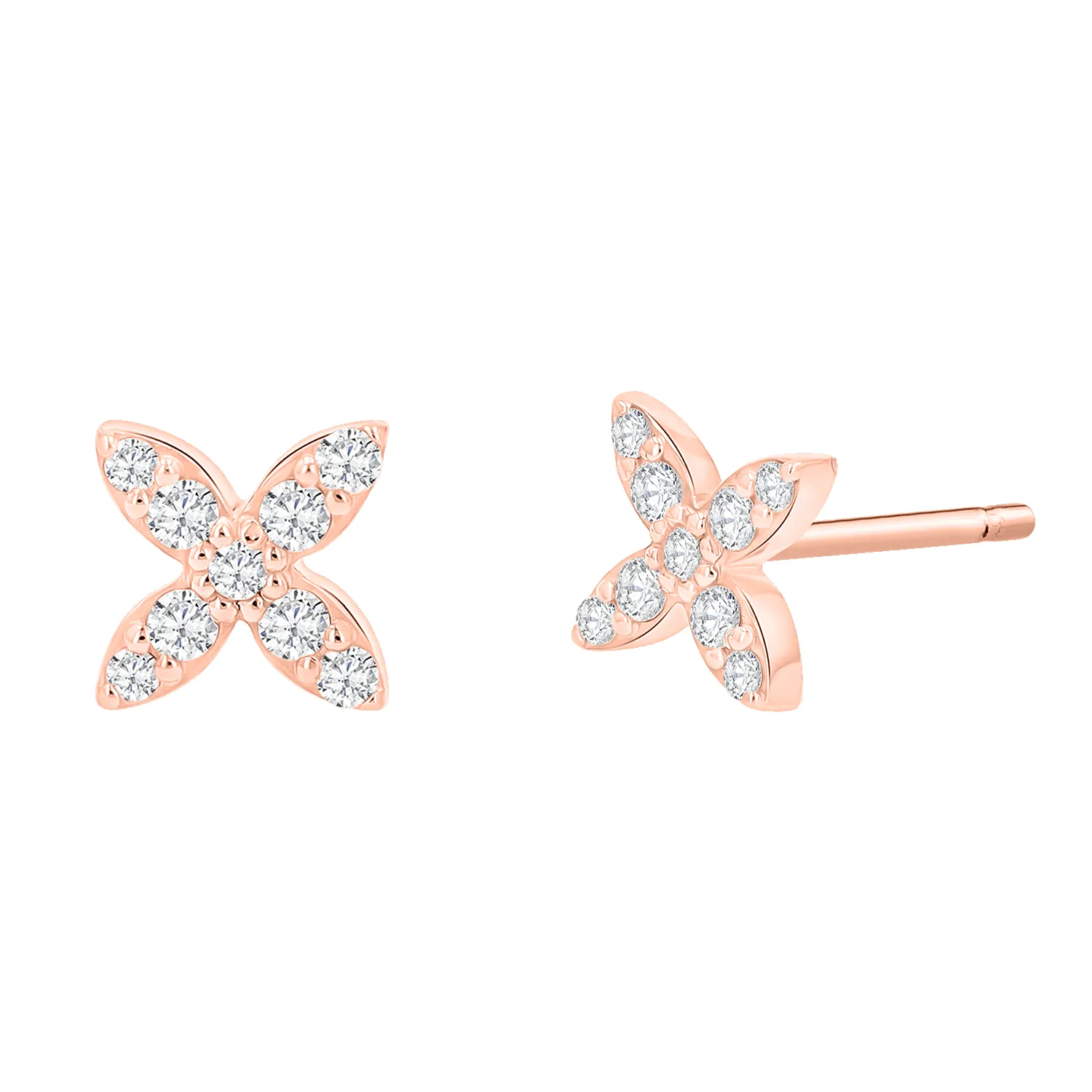 Floral Diamond Studs sold by Baby Gold product image thumbnail 3