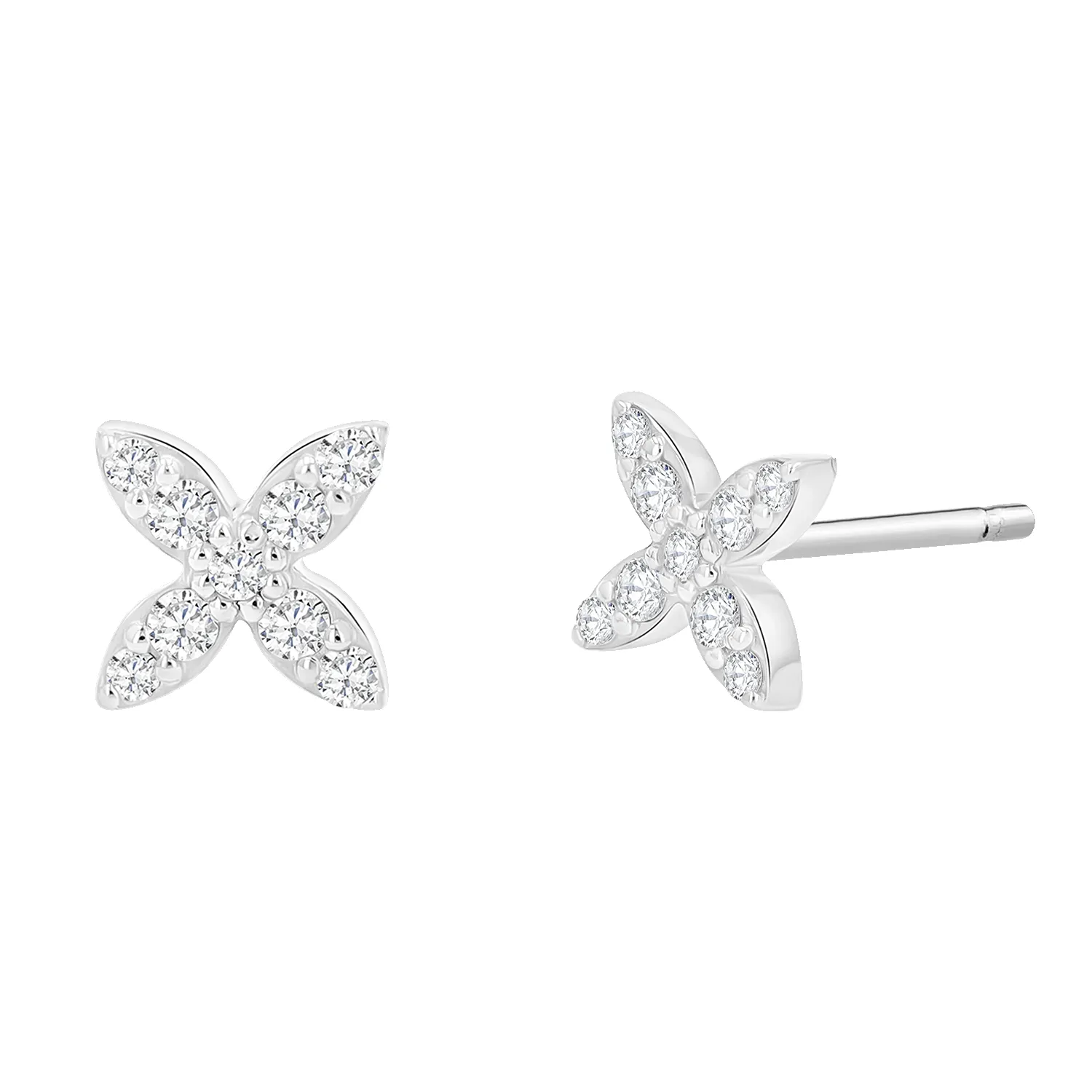 Floral Diamond Studs sold by Baby Gold product image thumbnail 2