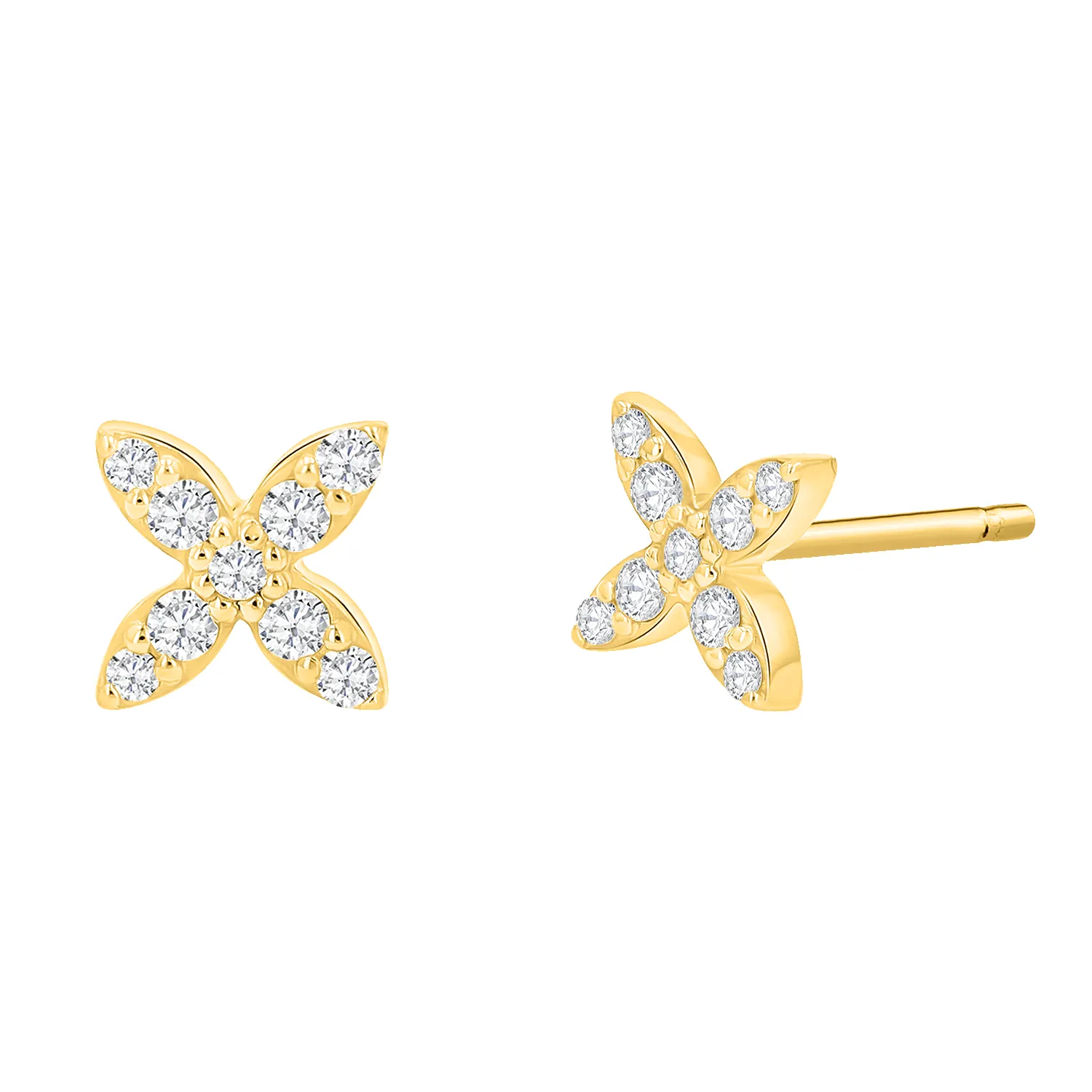 Floral Diamond Studs sold by Baby Gold