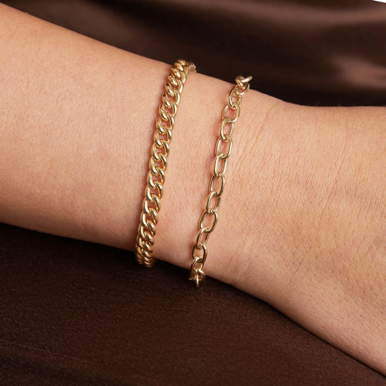 Large Rolo Chain Bracelet sold by Baby Gold product image thumbnail 2