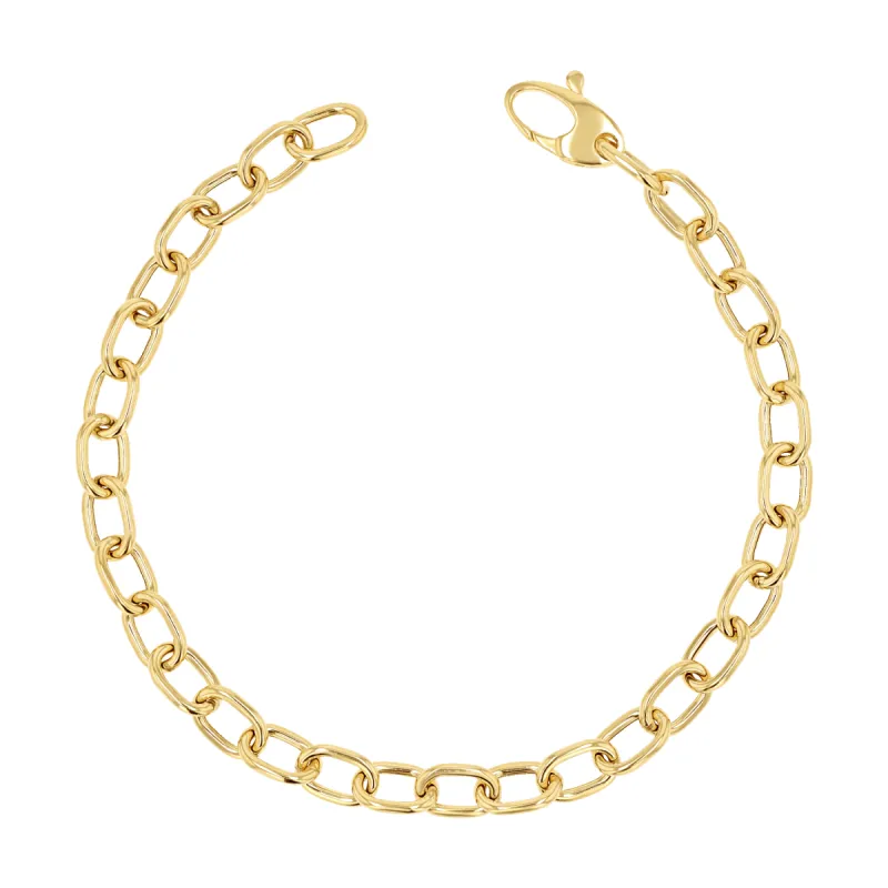 Large Rolo Chain Bracelet sold by Baby Gold
