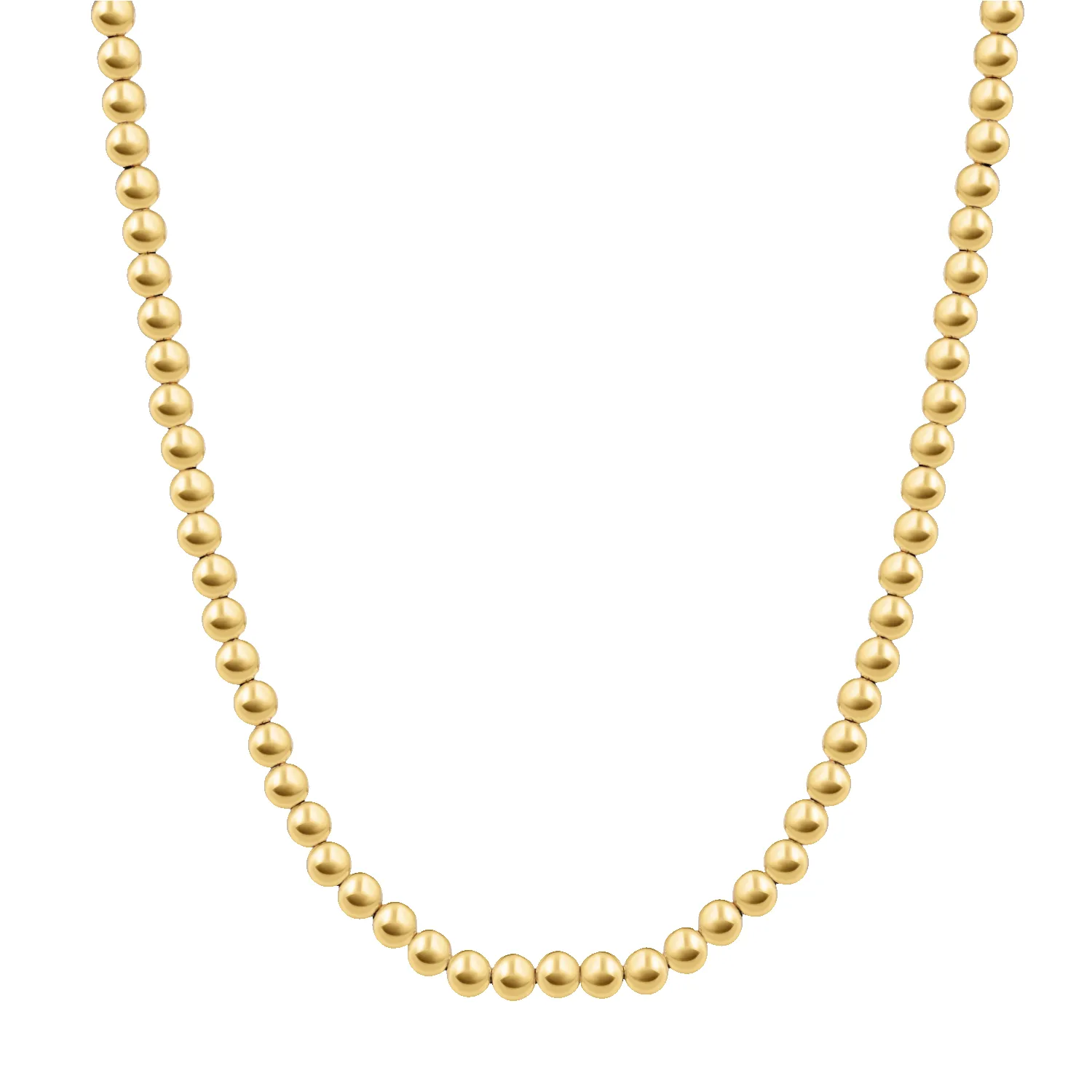 5mm Gold Bead Ball Necklace sold by Baby Gold