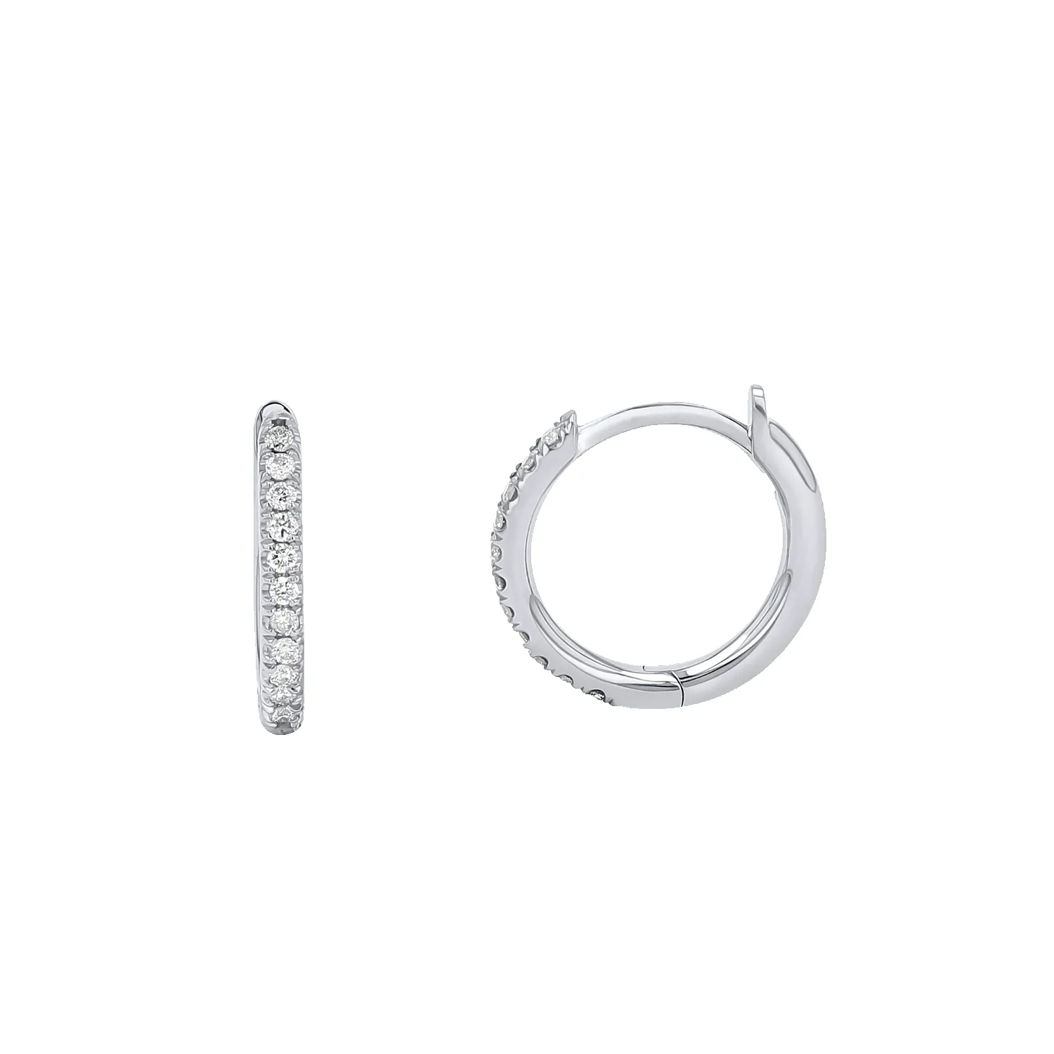 Diamond Huggie Hoop Earrings sold by Baby Gold product image thumbnail 2