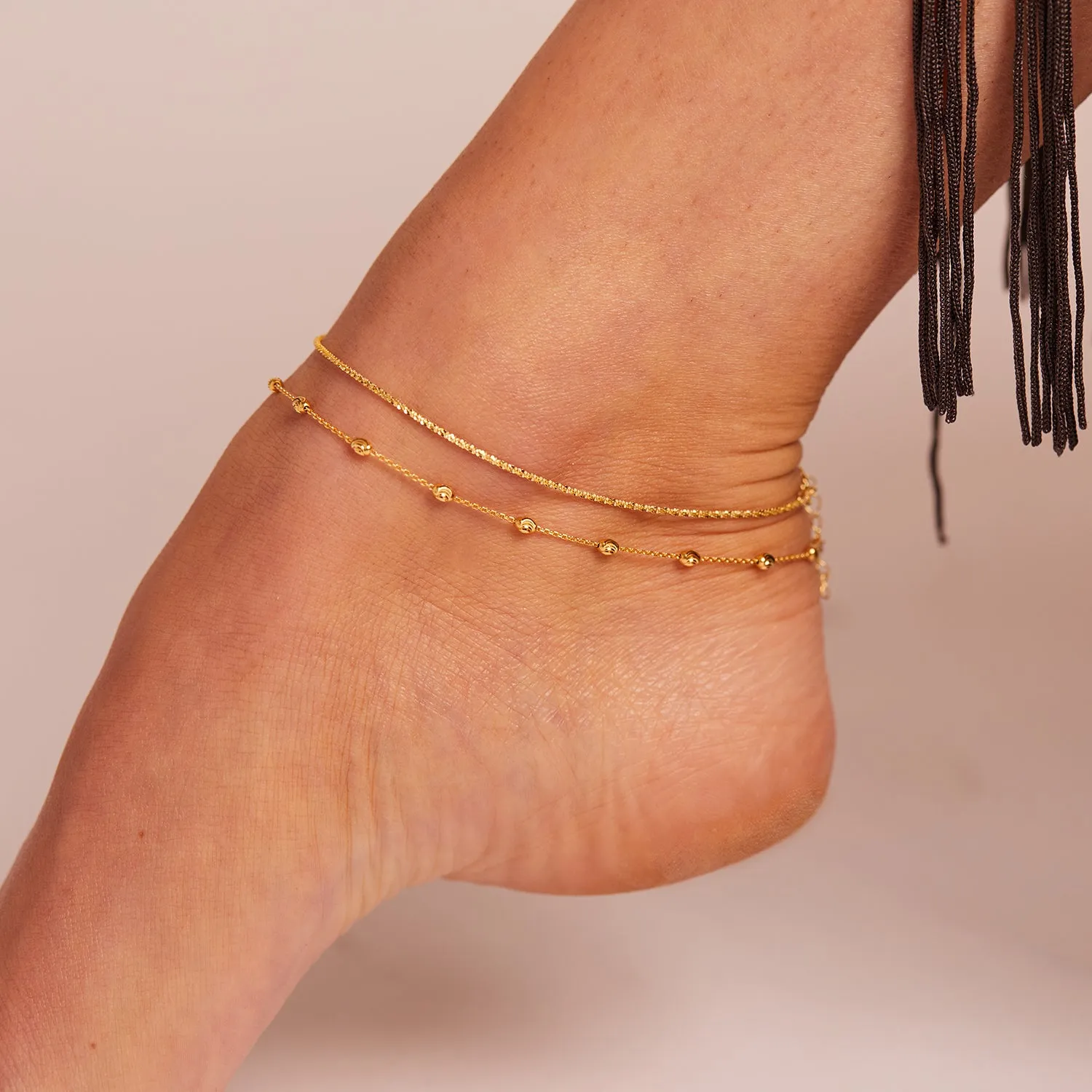 Glimmer Chain Anklet sold by Baby Gold product image thumbnail 4