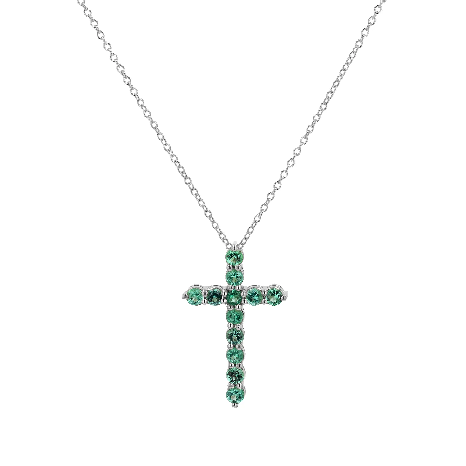 Emerald Cross Necklace sold by Baby Gold product image thumbnail 2
