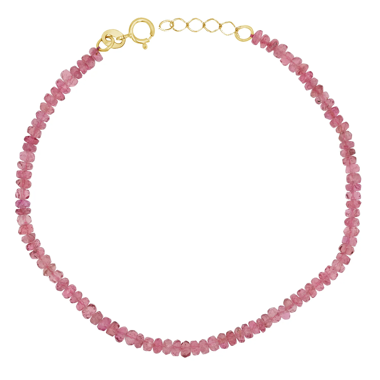 Pink Sapphire Beaded Bracelet sold by Baby Gold