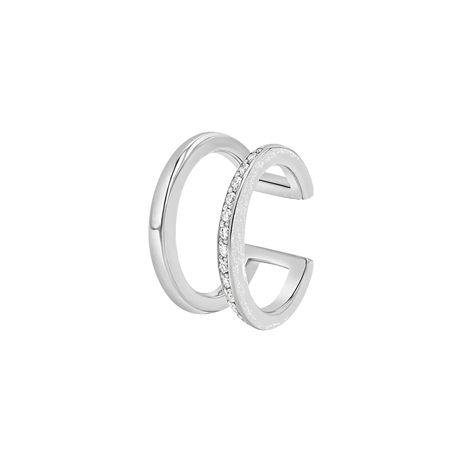 Diamond Pave Open Band Ear Cuff sold by Baby Gold product image thumbnail 5