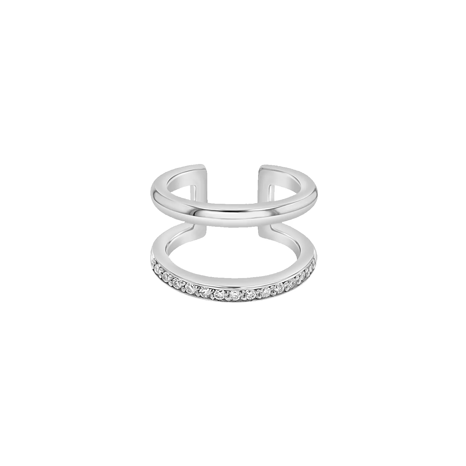 Diamond Pave Open Band Ear Cuff sold by Baby Gold product image thumbnail 2