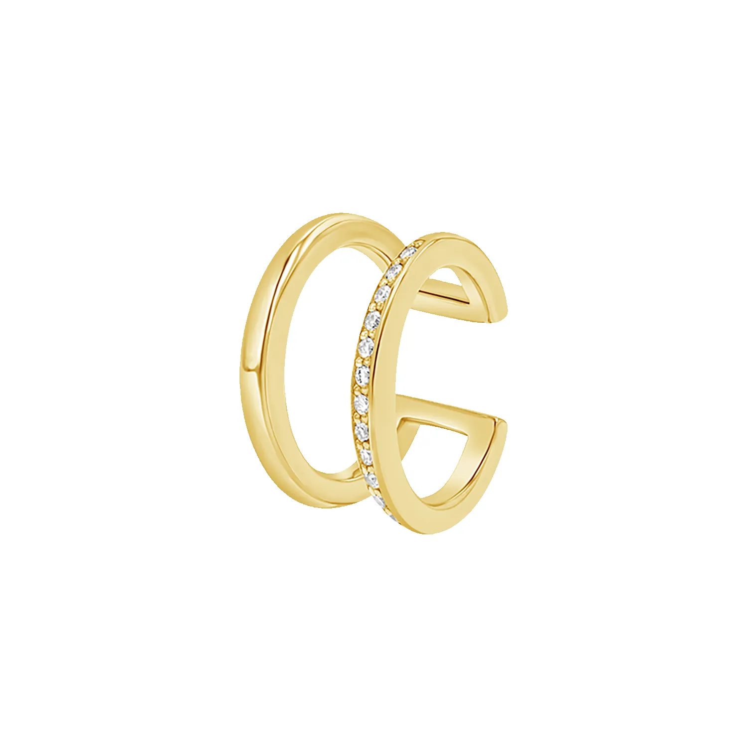 Diamond Pave Open Band Ear Cuff sold by Baby Gold product image thumbnail 4