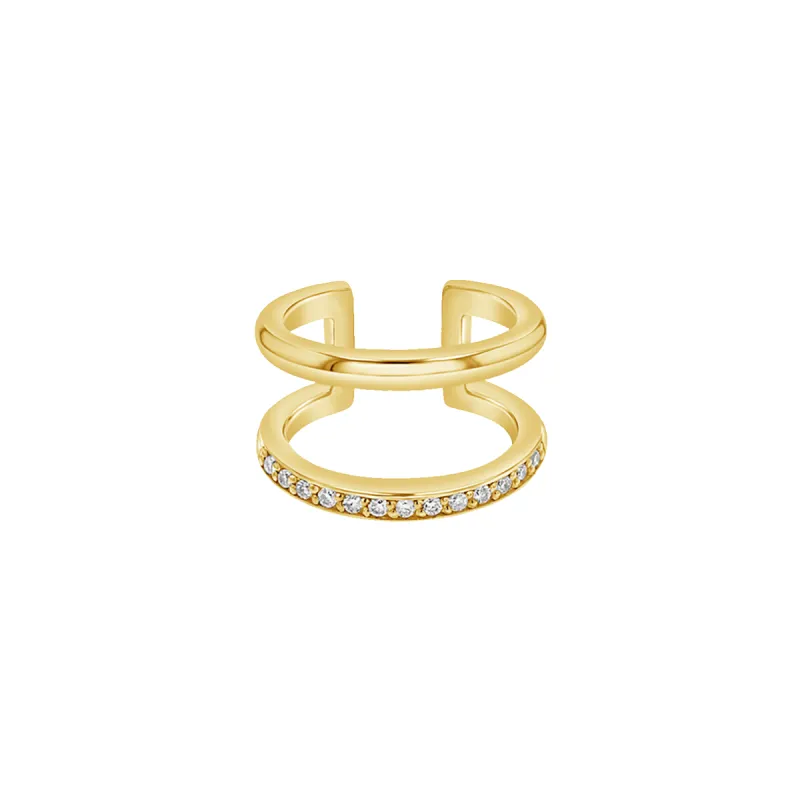 Diamond Pave Open Band Ear Cuff sold by Baby Gold