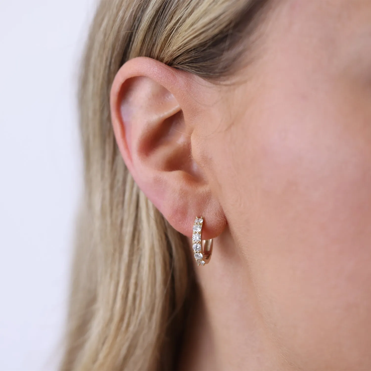 Large Duchess Diamond Huggies sold by Baby Gold product image thumbnail 4