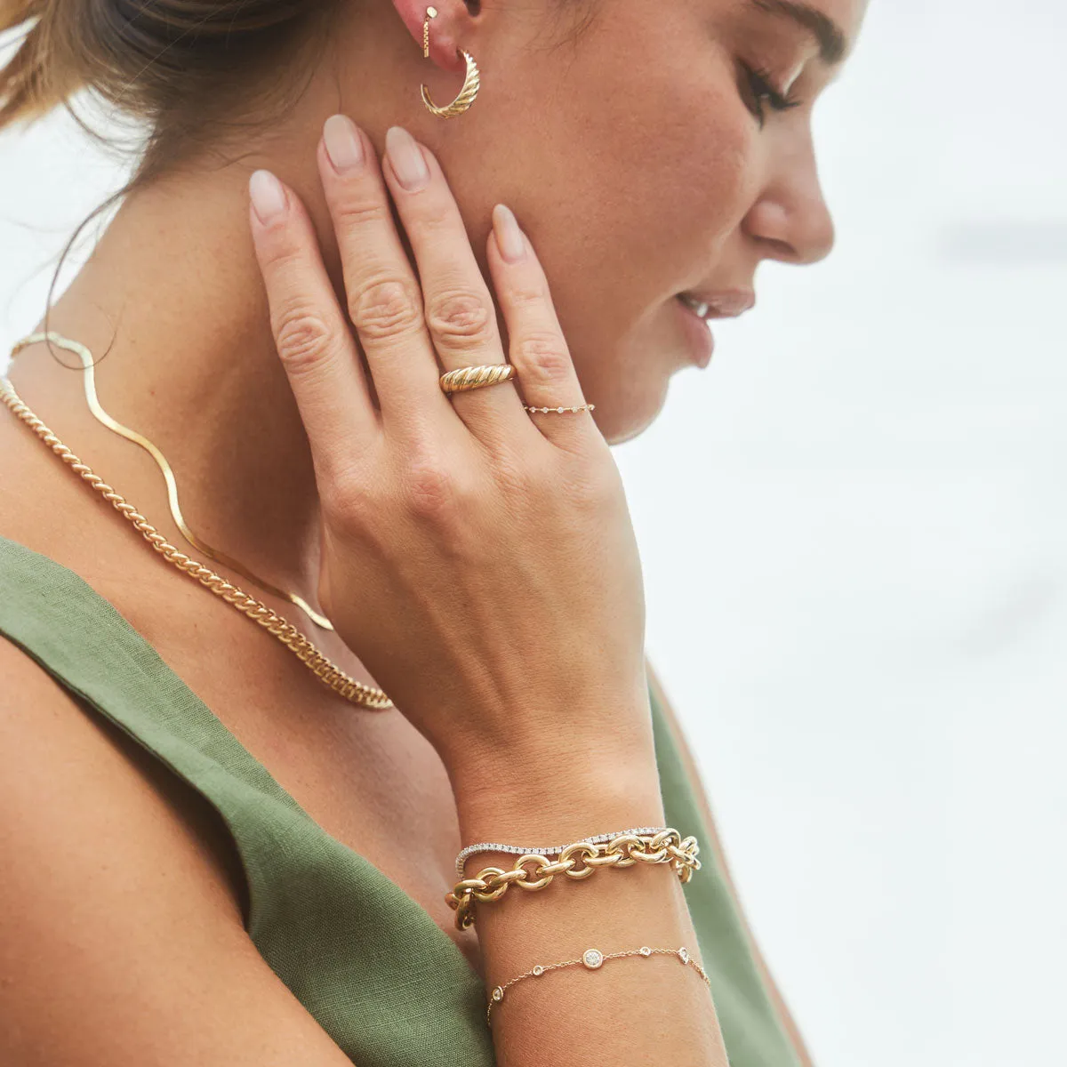 Celine Croissant Hoop Earrings sold by Baby Gold product image thumbnail 5