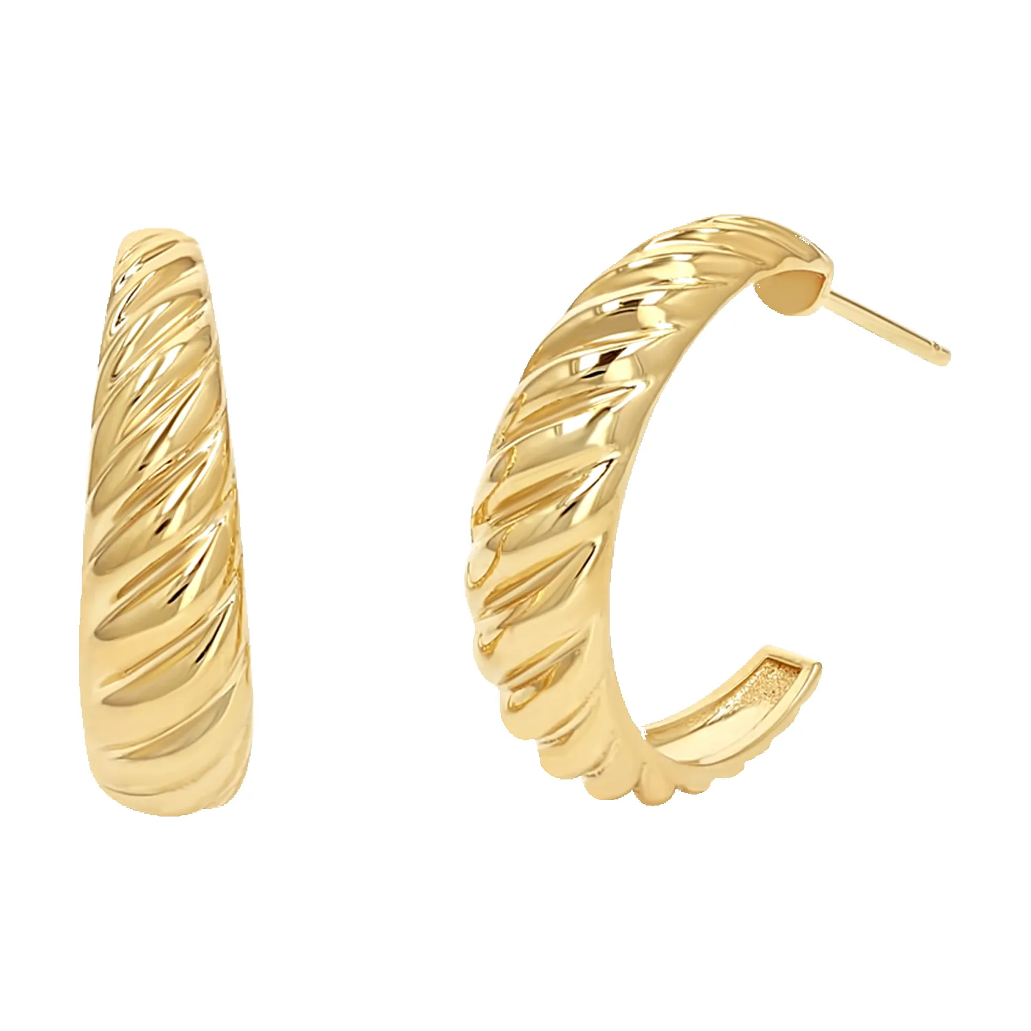 Celine Croissant Hoop Earrings sold by Baby Gold