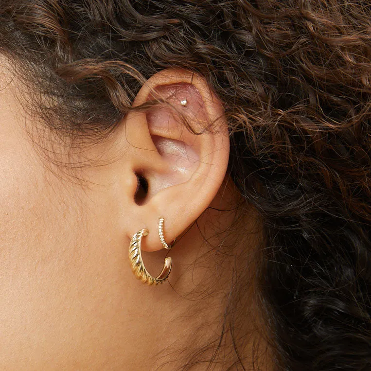 Celine Croissant Hoop Earrings sold by Baby Gold product image thumbnail 4