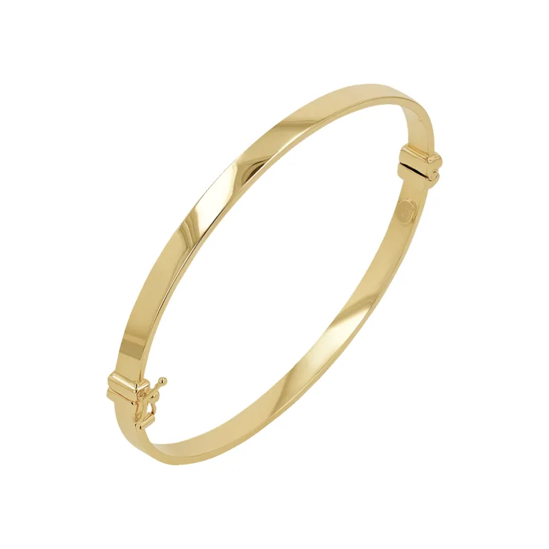 Essential Hinged Bangle (4mm) sold by Baby Gold