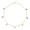 Rainbow Gemstone Drop Bracelet sold by Baby Gold
