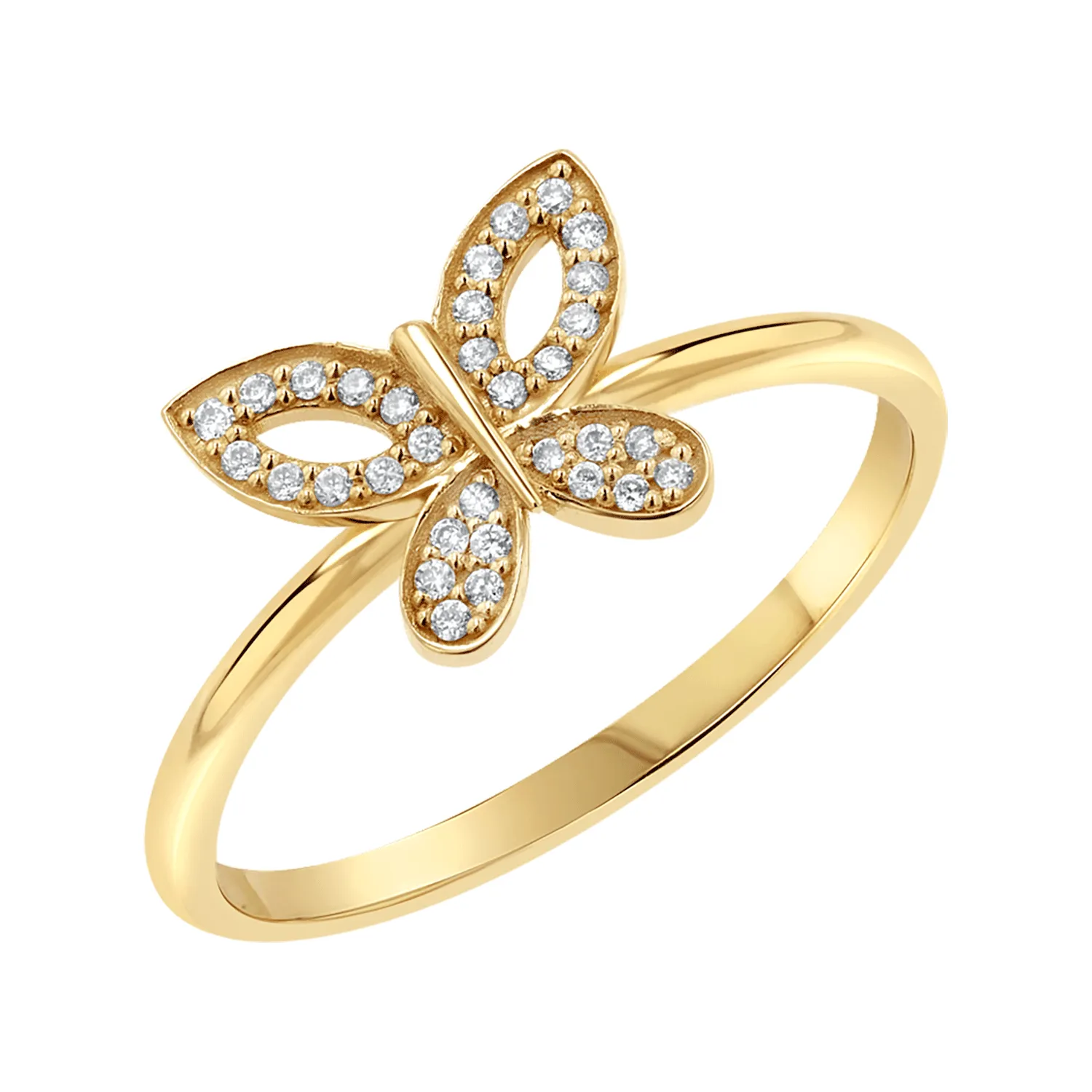 Diamond Pave Butterfly Ring sold by Baby Gold