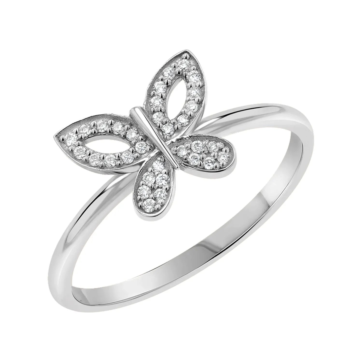 Diamond Pave Butterfly Ring sold by Baby Gold product image thumbnail 2