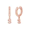 Diamond Initial Charm Drop Huggies sold by Baby Gold