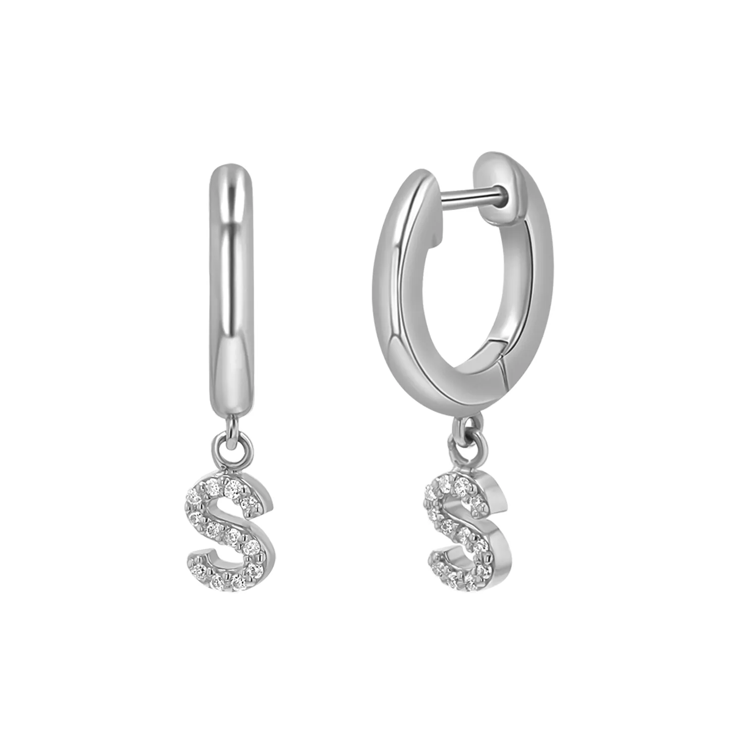 Diamond Initial Charm Drop Huggies sold by Baby Gold product image thumbnail 2