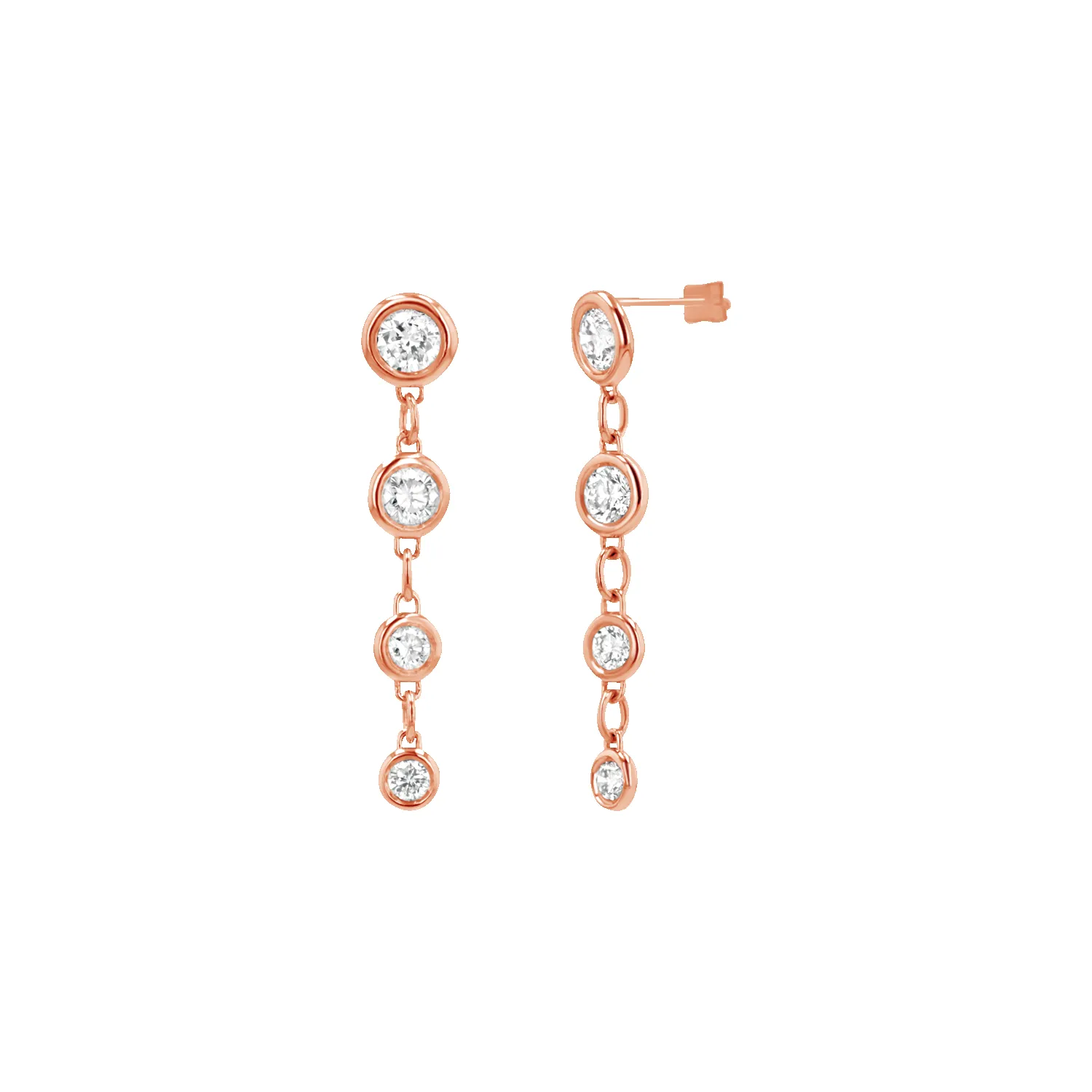 Classic Diamond Drop Earrings sold by Baby Gold product image thumbnail 2