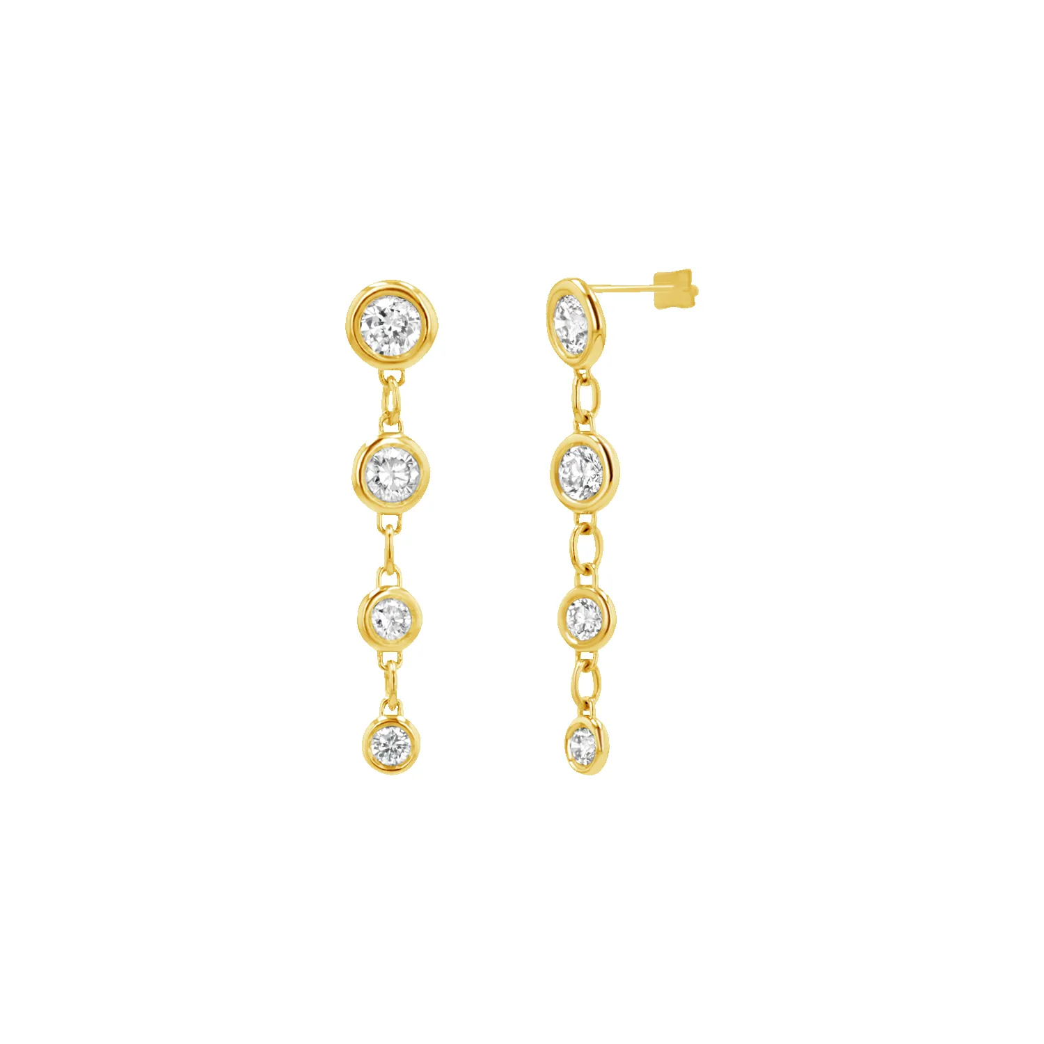 Classic Diamond Drop Earrings sold by Baby Gold