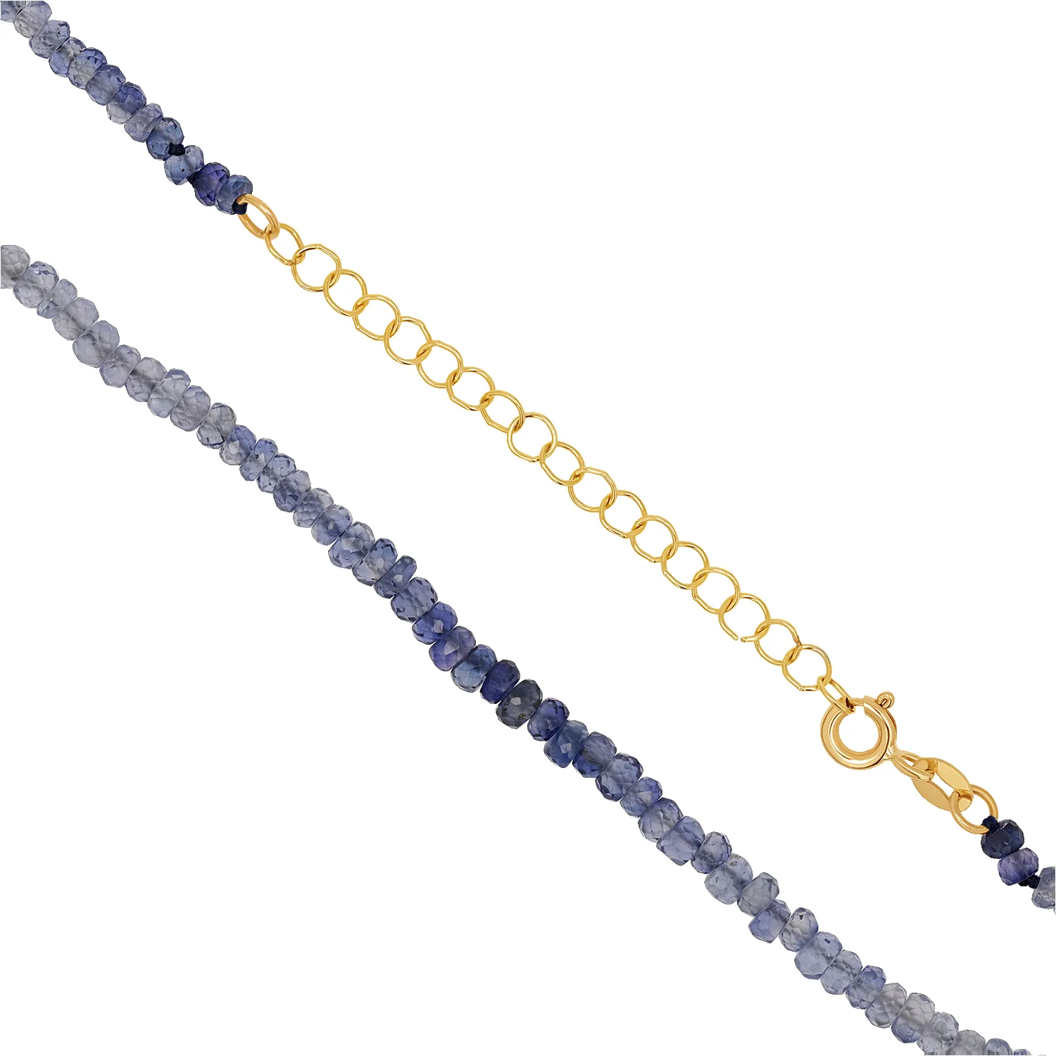 Gradient Blue Sapphire Beaded Necklace sold by Baby Gold product image thumbnail 3