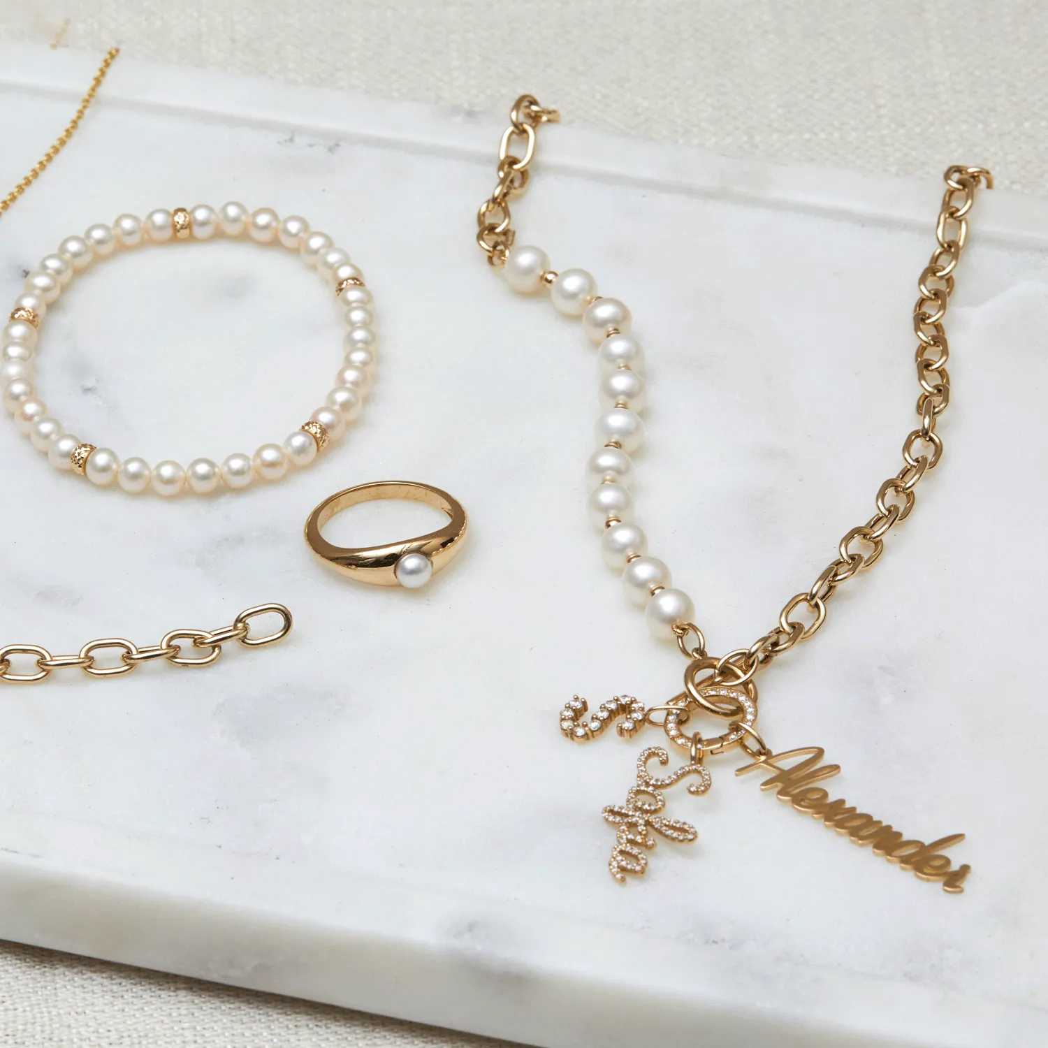 Pearl Dome Ring sold by Baby Gold product image thumbnail 4