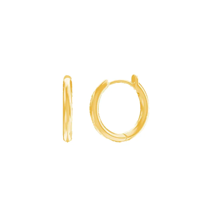Moyen Solid Huggie Hoop Earrings sold by Baby Gold