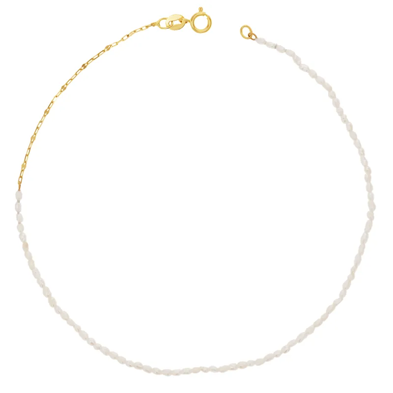 Dainty Pearl Anklet sold by Baby Gold