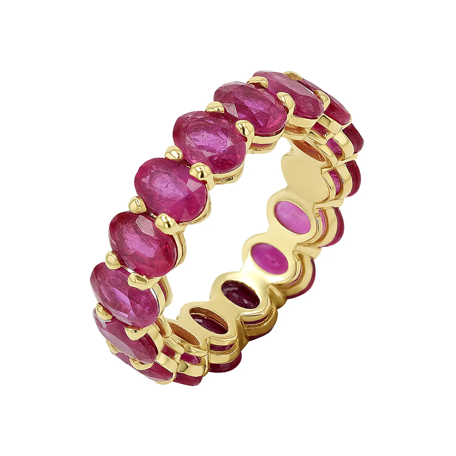 Genuine Ruby Oval Eternity Band sold by Baby Gold