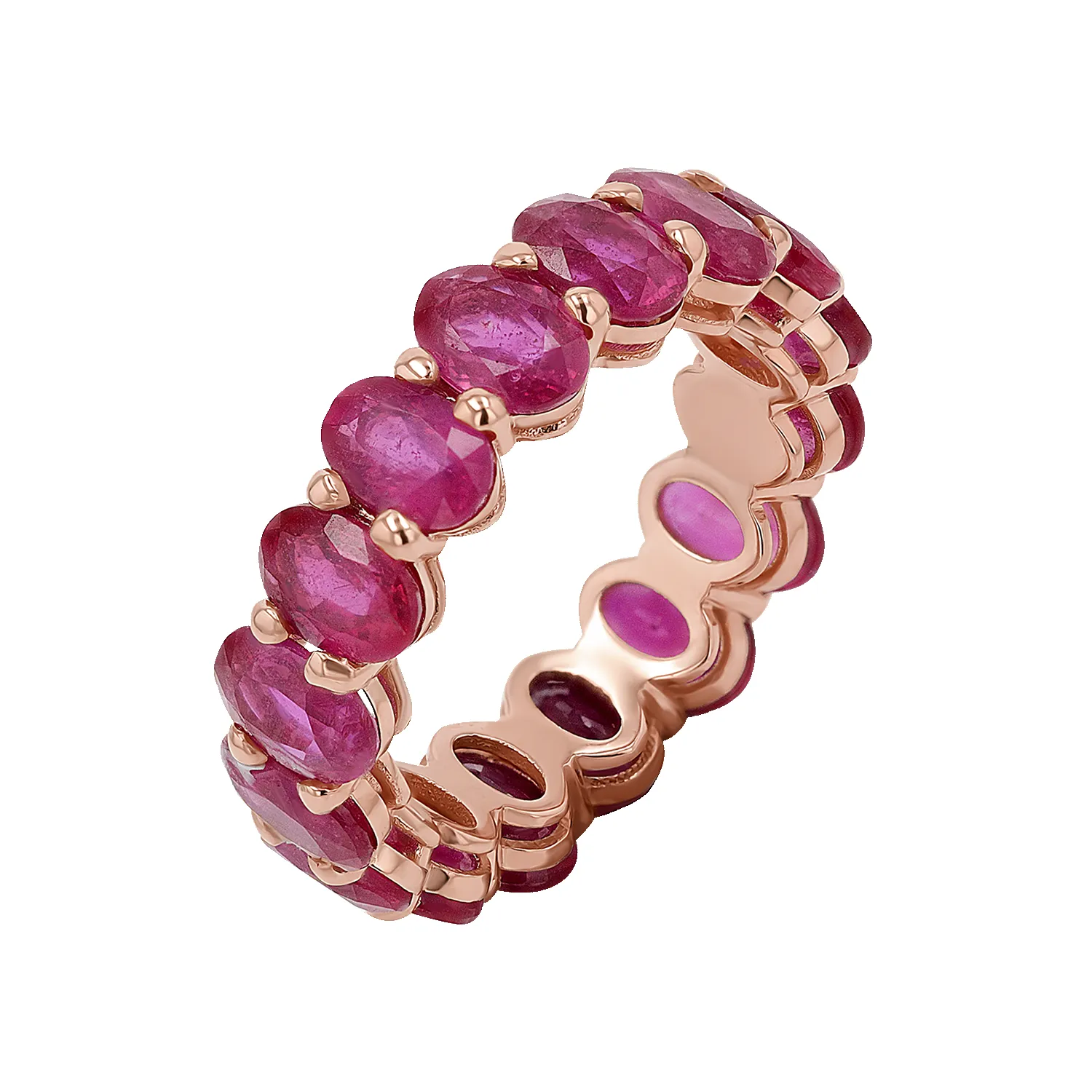 Genuine Ruby Oval Eternity Band sold by Baby Gold product image thumbnail 3