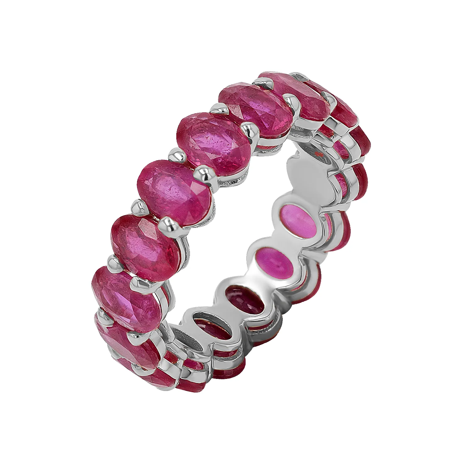 Genuine Ruby Oval Eternity Band sold by Baby Gold product image thumbnail 2