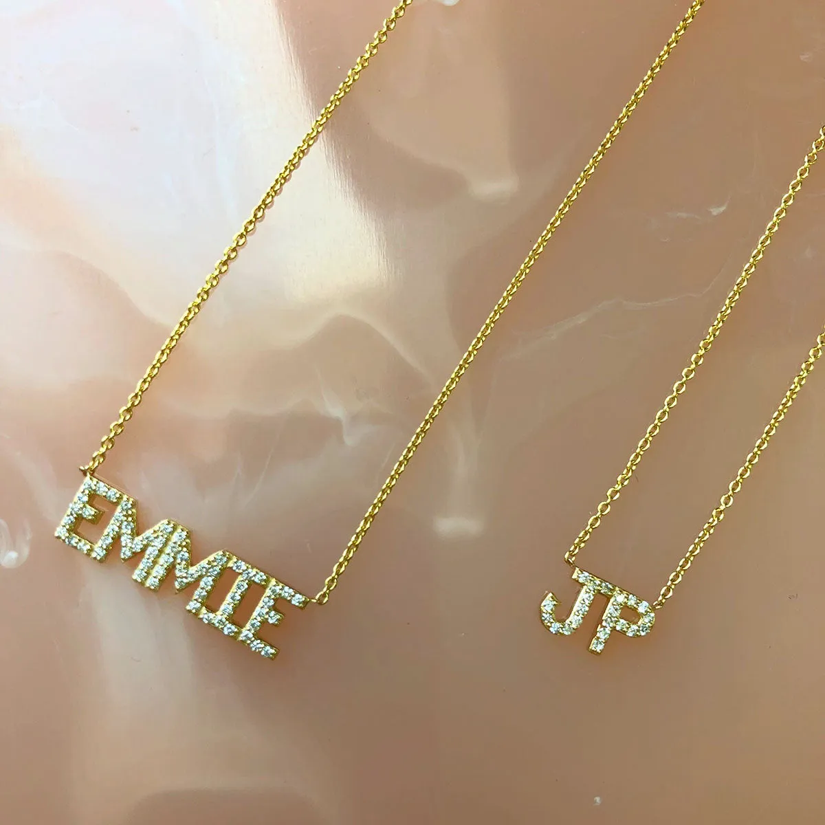 Diamond Custom Name Necklace sold by Baby Gold product image thumbnail 5
