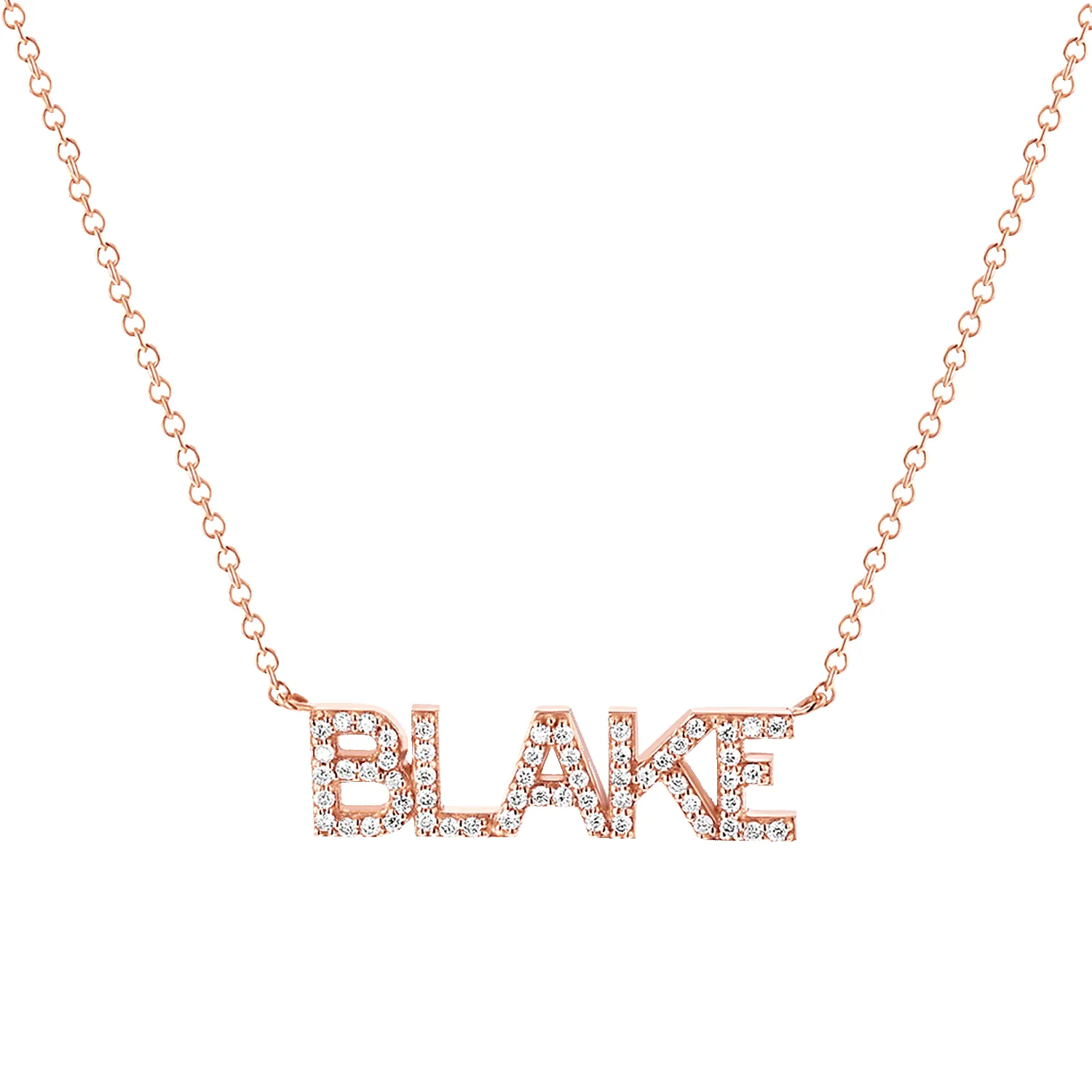 Diamond Custom Name Necklace sold by Baby Gold product image thumbnail 3