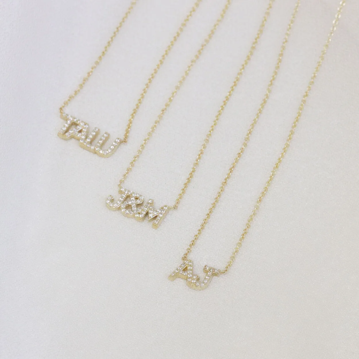 Diamond Custom Name Necklace sold by Baby Gold product image thumbnail 4
