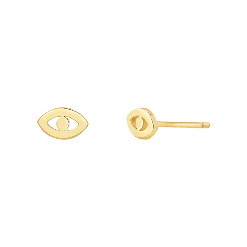 Mini Evil Eye Stud Earrings sold by Baby Gold