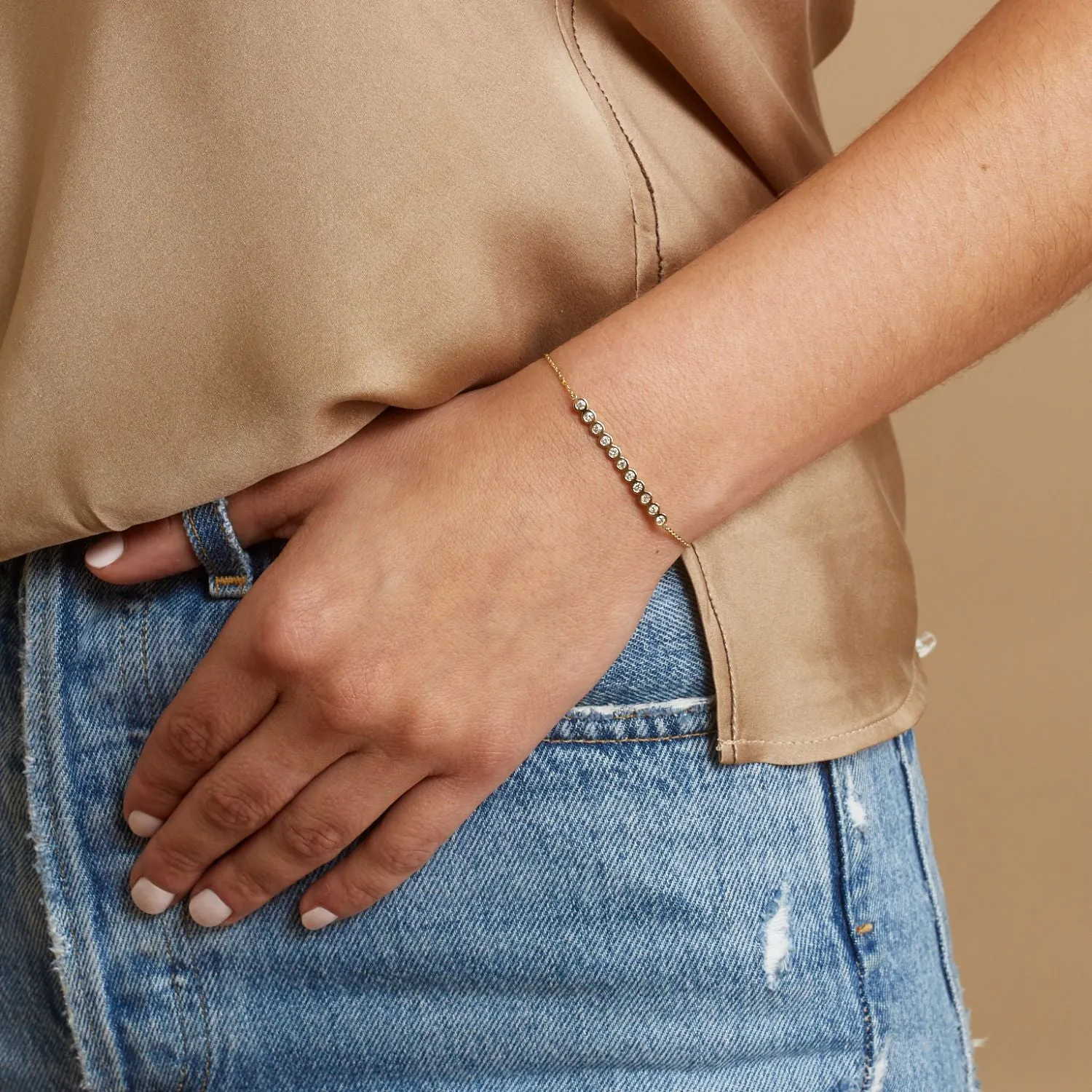 Bubble Diamond Bracelet sold by Baby Gold product image thumbnail 4