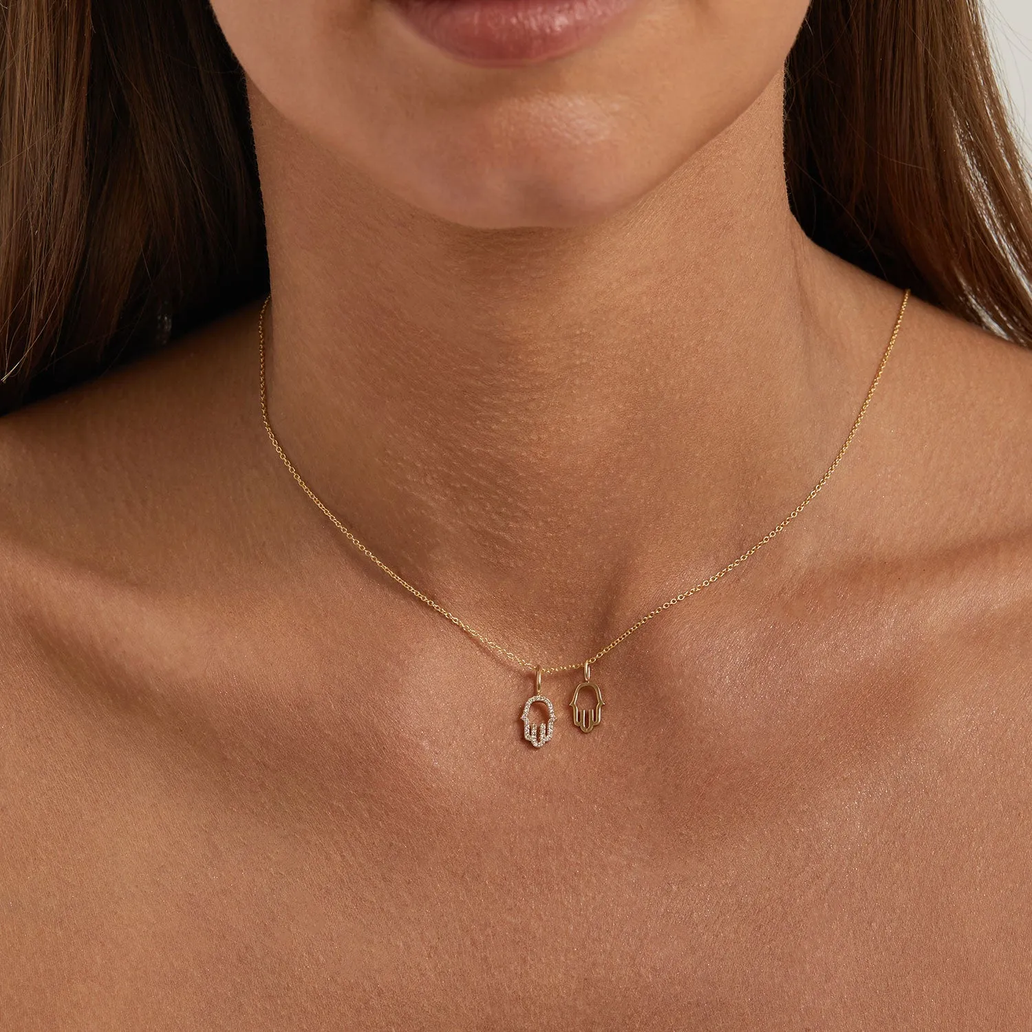 Petit Hamsa Diamond Charm sold by Baby Gold product image thumbnail 4