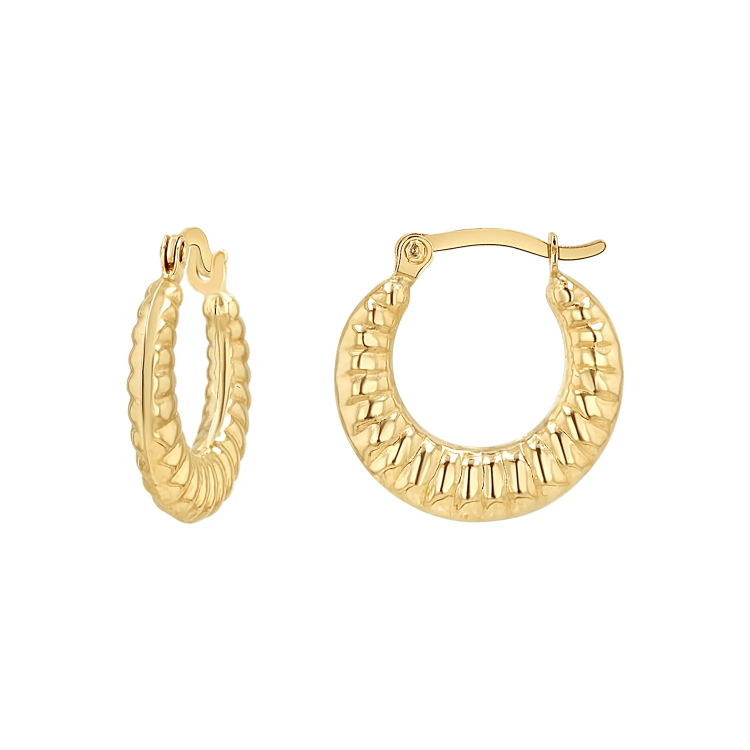Linea Tapered Hoop Earrings sold by Baby Gold
