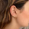 Linea Tapered Hoop Earrings sold by Baby Gold