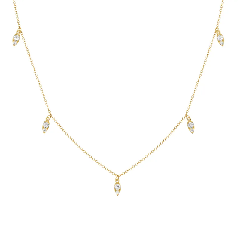 Diamond Pear Drop Necklace sold by Baby Gold
