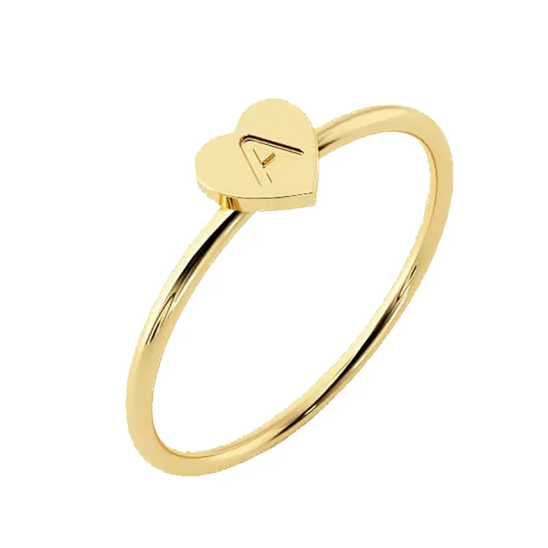 Petit Initial Heart Ring sold by Baby Gold