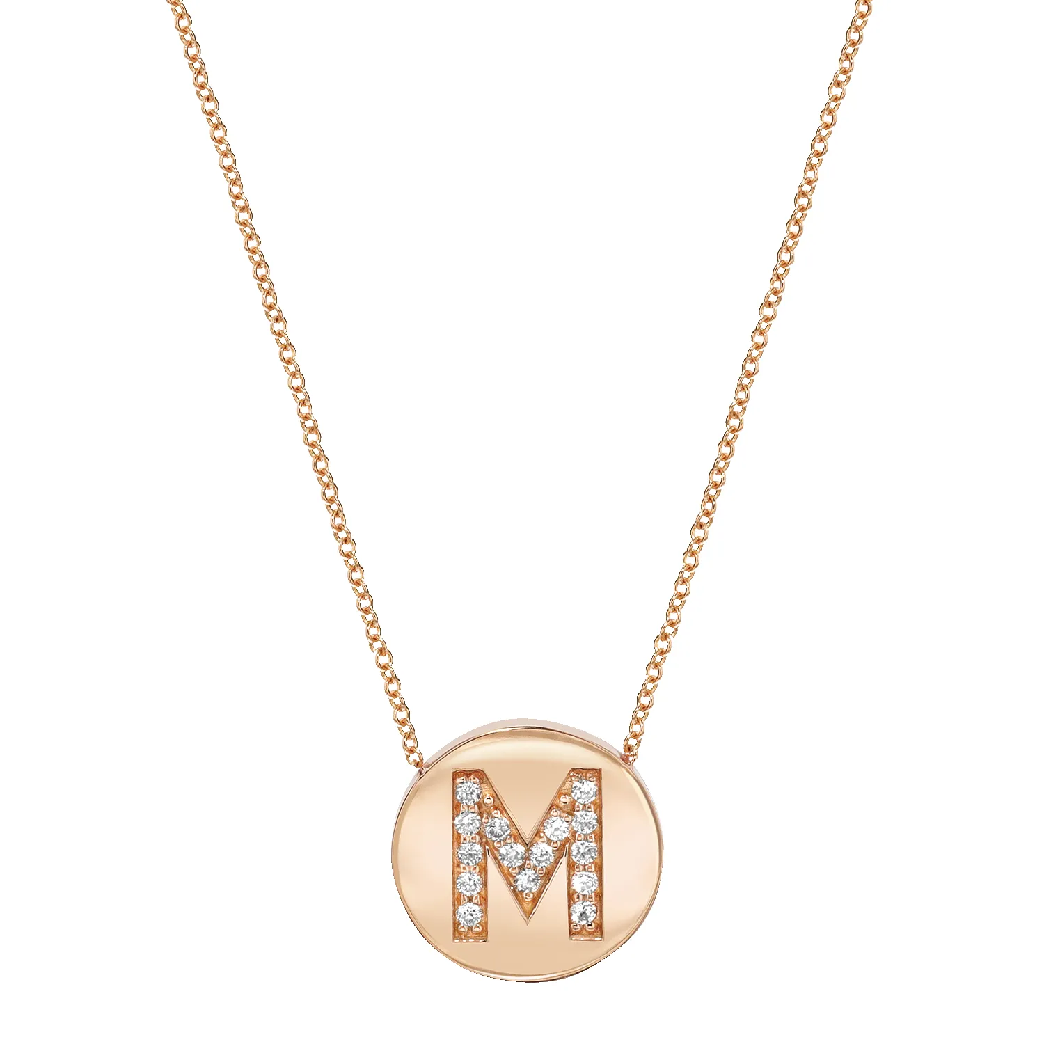 Diamond Initial Coin Necklace sold by Baby Gold product image thumbnail 3