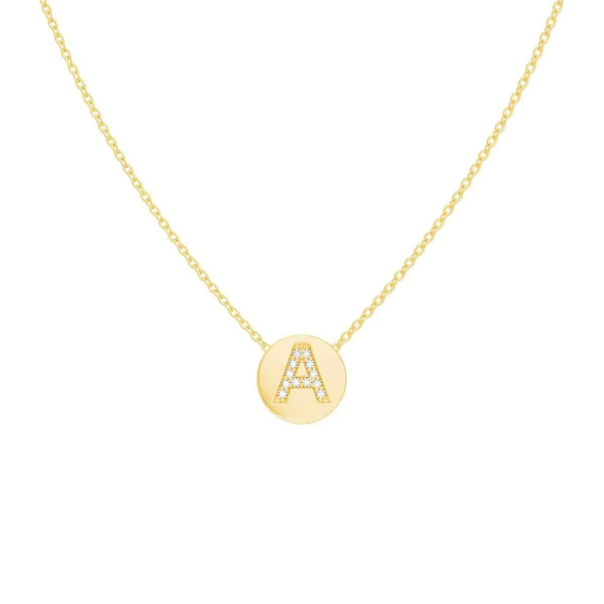 Diamond Initial Coin Necklace sold by Baby Gold product image thumbnail 4