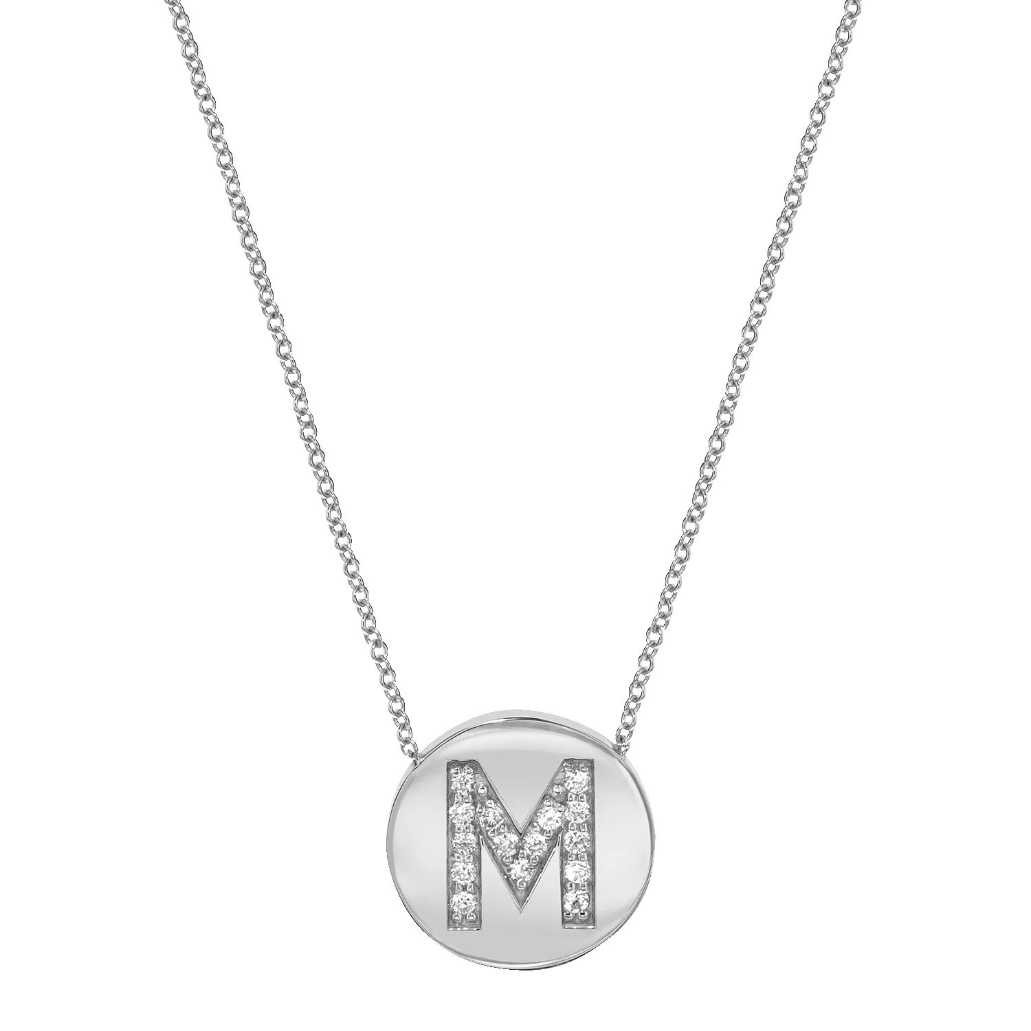 Diamond Initial Coin Necklace sold by Baby Gold product image thumbnail 2