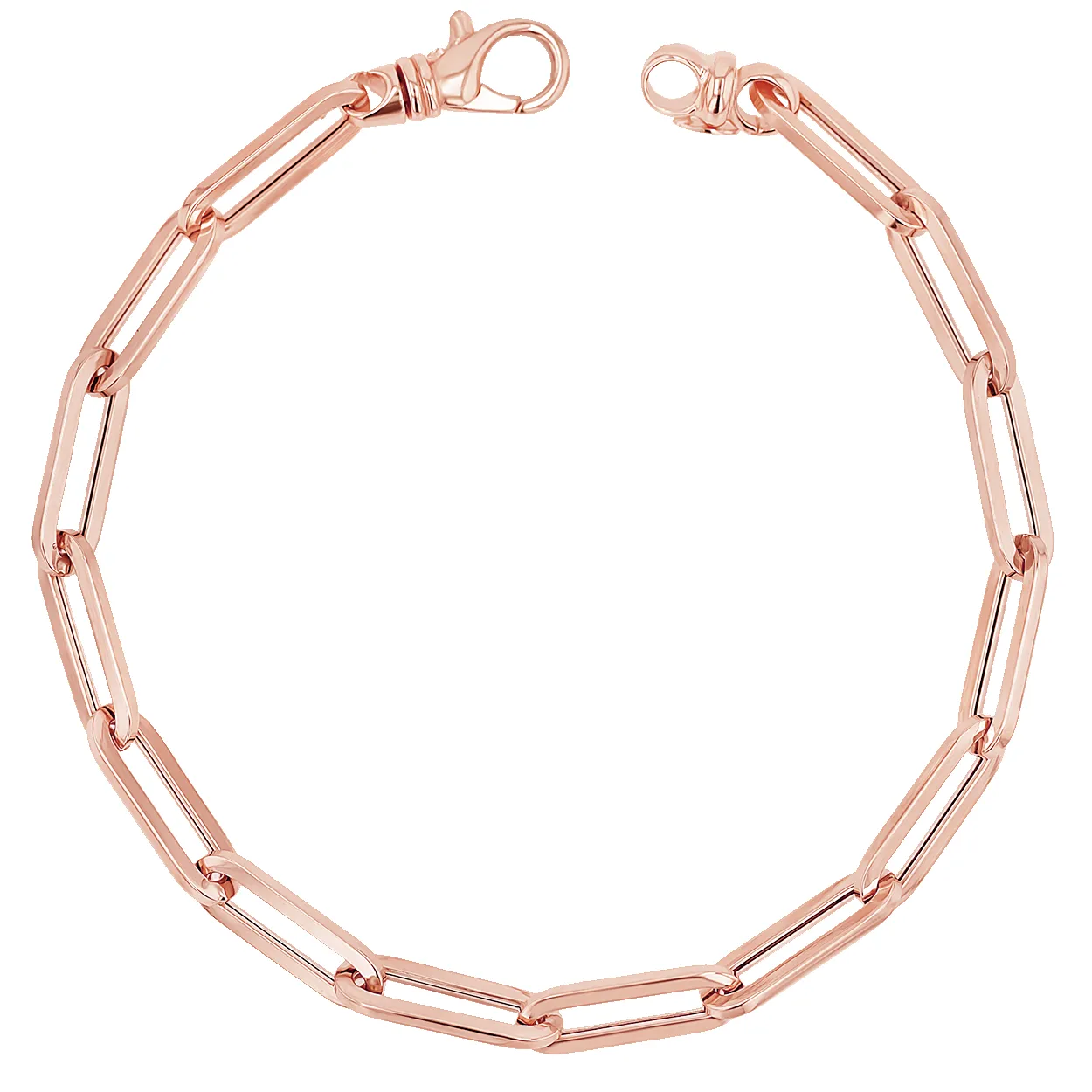 14K Grand Paperclip Chain Bracelet sold by Baby Gold product image thumbnail 4