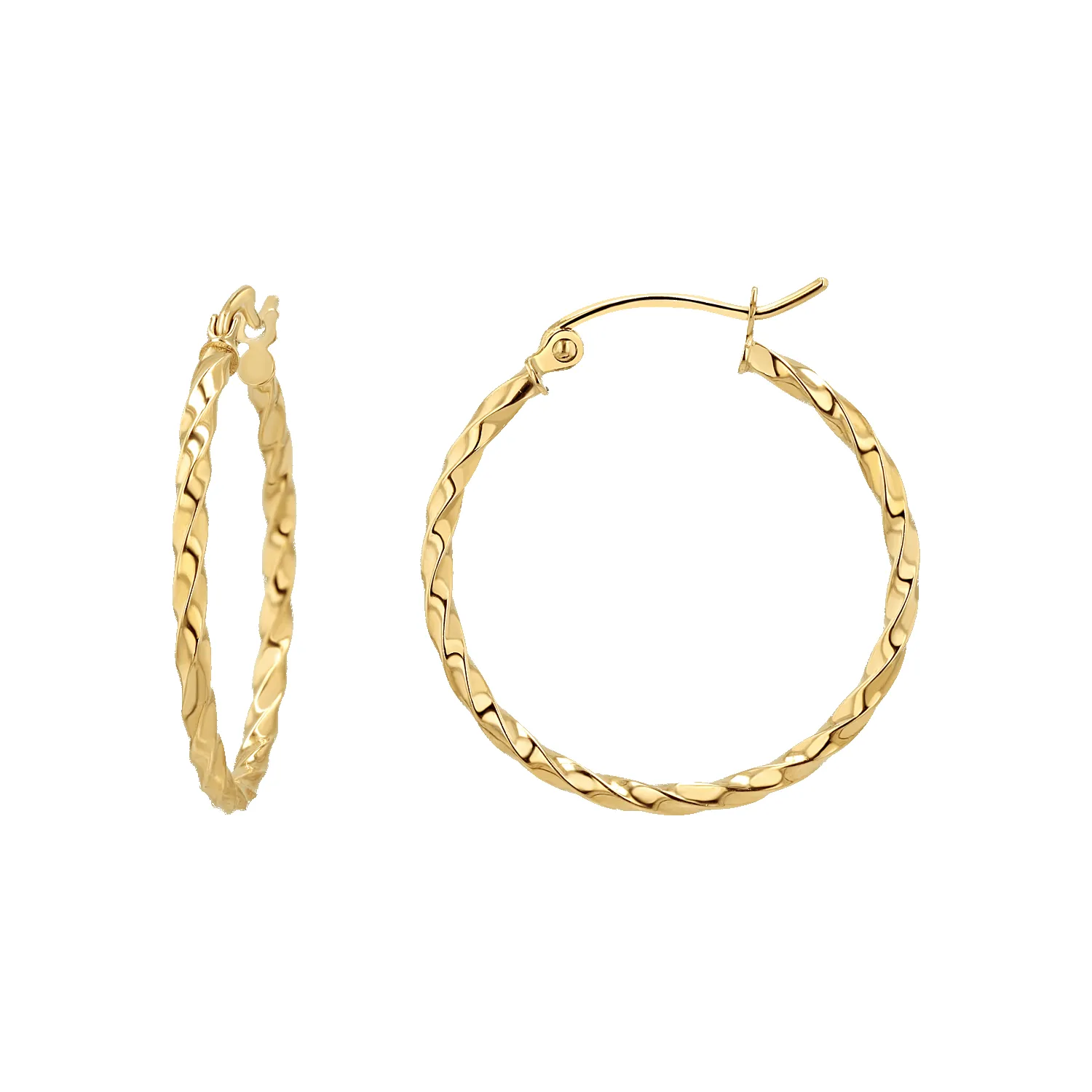 Twist Hoop Earrings sold by Baby Gold