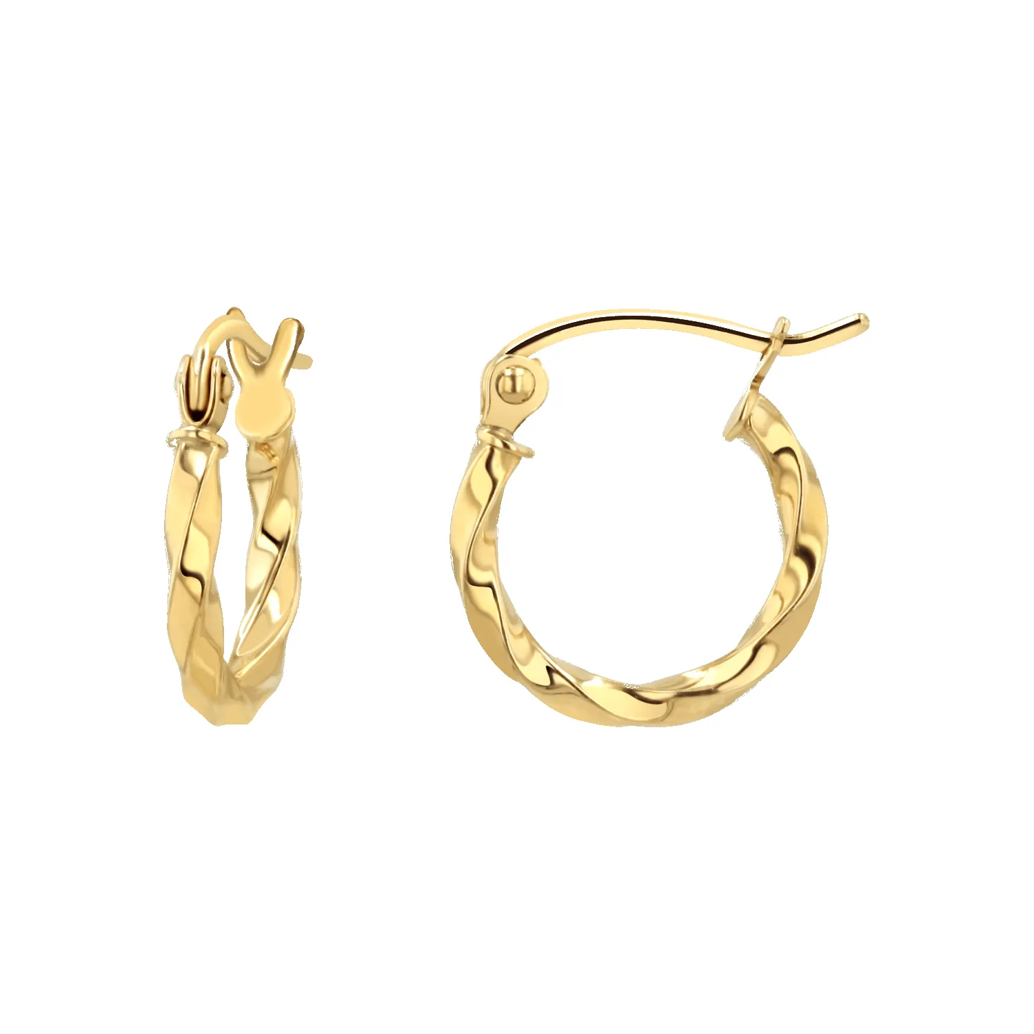 Twist Hoop Earrings sold by Baby Gold product image thumbnail 2
